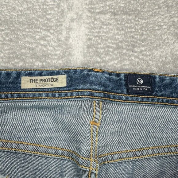 Adriano Goldschmied Jeans The Protege Mens 38x31 Blue Straight Leg Stretch Loose - Picture 2 of 16